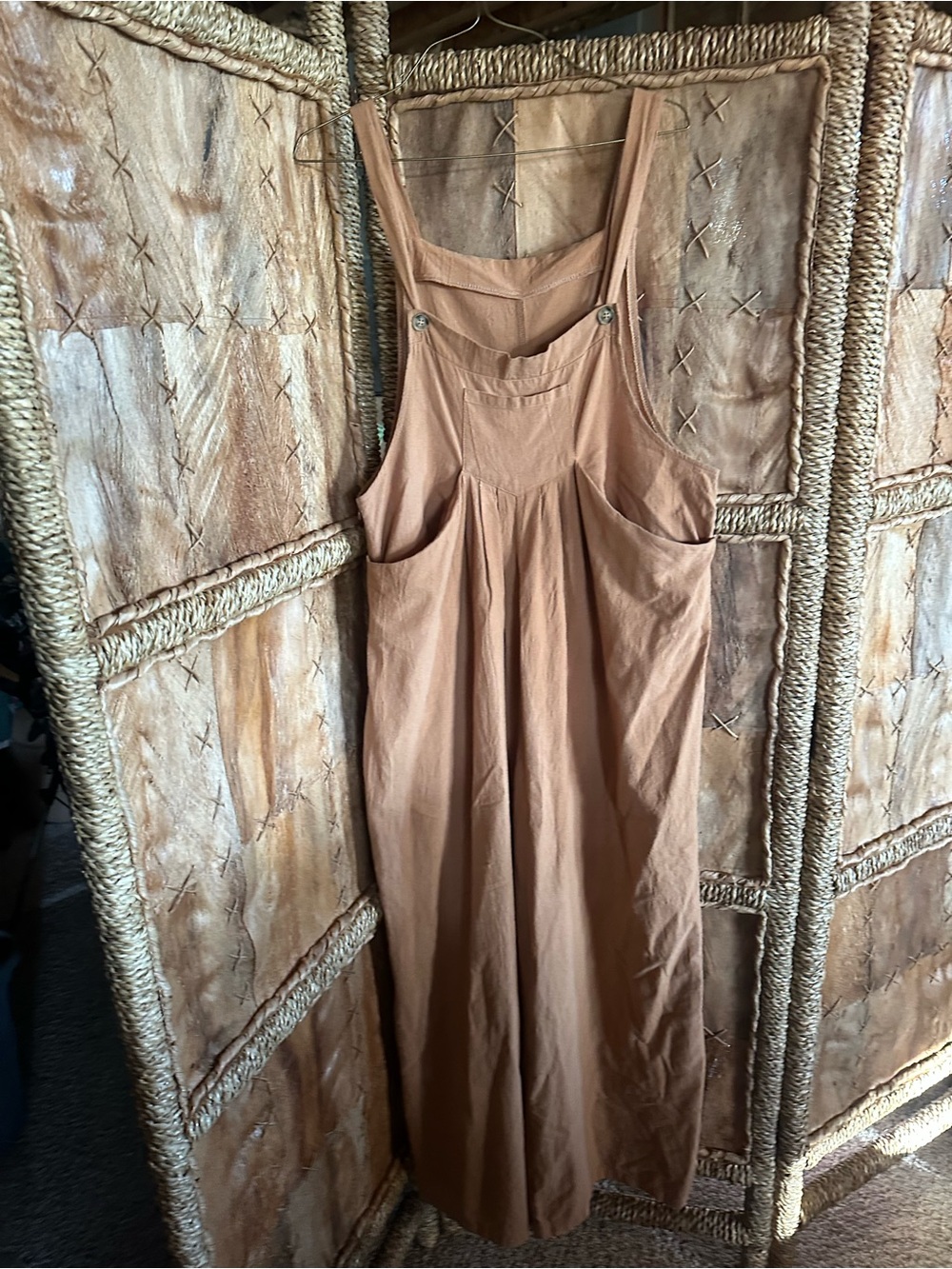 Tan Jumpsuit 100% Cotton